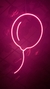 Painel Led Neon Balão Rosa P/Decoração Aniversário 57cm - comprar online
