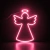 Luminária Neon Anjo Natalino LED Decoração para Casa Parede e Festa