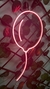 Painel Led Neon Balão Rosa P/Decoração Aniversário 57cm