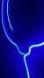 Painel Led Neon Balão Azul P/Decoração Aniversário 57CM - Comercial Luvi