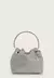 Bolsa Santa Lolla Bucket com Argola Shiny Brilho Strass Prata na Revoluse