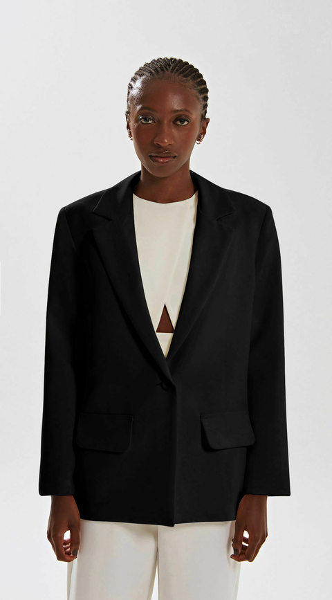 Blazer de Alfaiataria Iódice Preto - Elegância e Versatilidade  na Revoluse