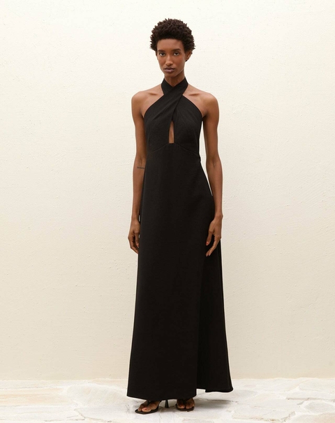 Vestido Longo Costas Abertas Alfaiataria - Elegância e Estilo