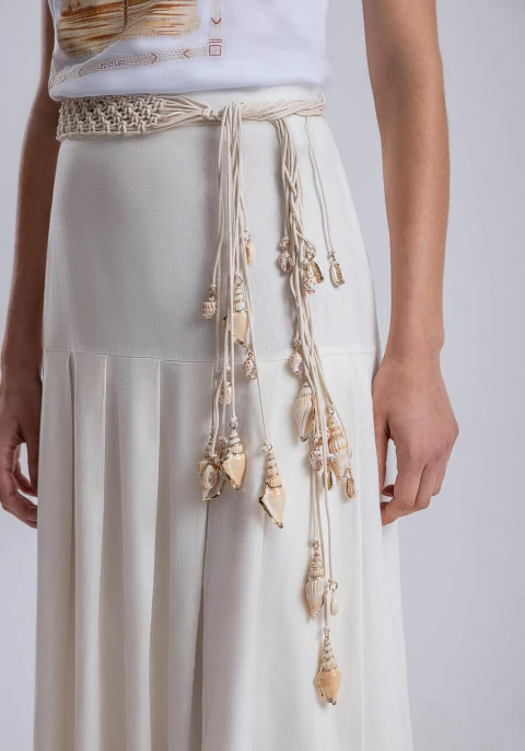 Cinto Lez a Lez Off White com Conchas - Design inspirado na natureza
