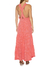 Vestido Animale Longo de Vichy Crinkle Rosa na Revoluse