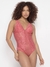 Body Morena Rosa em Renda Coral na Revoluse
