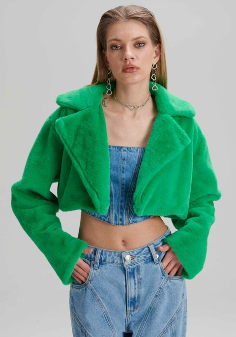 Casaco My Favorite Things Teddy Verde