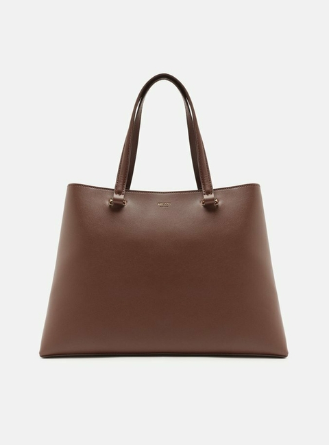 Bolsa Arezzo Shopping Marrom Escura Grande - Versátil e Elegante