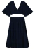 Vestido Lez a Lez Midi Manga Flare Com Cut Costas na Revoluse