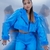 Jaqueta My Favorite Things Cropped Aviador Azul na Revoluse