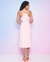 Vestido Colcci Midi Transpassado Rosa Gille na Revoluse