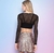 Top My Favorite Things Cropped Assimétrica Preta na Revoluse