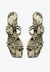 Mule Schutz Lover Couro Salto Alto Snake Bege na Revoluse