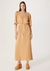 Vestido Hering Maxi Midi Linho Bege na Revoluse