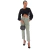 Blusa Animale de Tricoline Cropped Franzido Preta na Revoluse