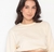 Blusa Colcci Cropped Boy Bege na Revoluse