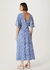 Vestido Hering Midi Evasê Animal Print Azul na Revoluse