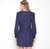 Vestido Lebôh Curto Decote Detalhe Punho Azul na Revoluse