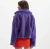 Casaco Lança Perfume de Pelo Curto Roxo na Revoluse
