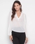 Blusa Amaro Poá Transparente Branca na Revoluse