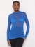 Blusa Colcci Tule Mangas Longas Azul na Revoluse