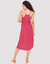Vestido Colcci Midi Transpassado Rosa Raspeberry na Revoluse