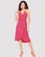 Vestido Colcci Midi Transpassado Rosa Raspeberry na Revoluse