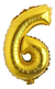 Globo Metalizados Numeros Oro Grande De 40cm X1 Unid - comprar online