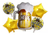 Set 5 Globos Felicitaciones Fiesta Metalizado Decoracion