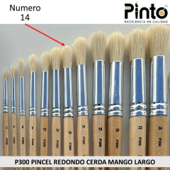 PINCEL REDONDO CERDA MANGO LARGO P300