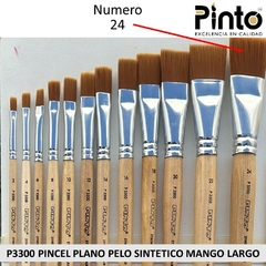 Imagen de PINCEL PLANO PELO SINTETICO MANGO LARGA P3300