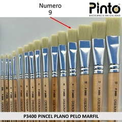 Imagen de PINCEL PLANO PELO MARFIL SINTÉNTICO P3400