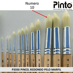 PINCEL REDONDO PELO MARFIL SINTÉNTICO P3350 - Leenith Borges - Arte