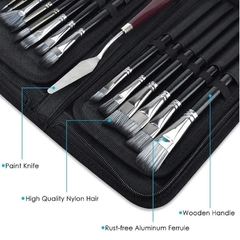PINCELES SET 17 PZAS MULTITECNICA CON ESTUCHE - comprar en línea