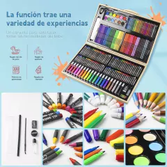 Kit Lápices de dibujo Plumones Marcadores 180pzas - comprar en línea