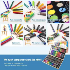 Kit Lápices de dibujo Plumones Marcadores 180pzas en internet