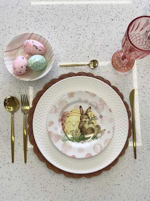 Prato sobremesa Color Rabbits