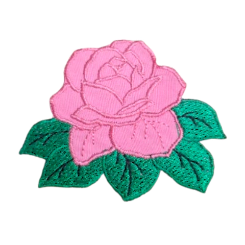 APLIQUE TERMOCOLANTE FLOR ROSA 7CM UNIDADE