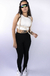 calça slit preta poliamida - MISO BASIC | básicos essenciais