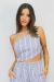 Top Assimetrico Listrado Azul - loja online