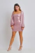 Vestido Glow Paetê Rosa