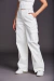 Calça Cargo Veludo Cotelê Off White