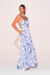 Vestido Capadócia Estampado Azul e Branco - comprar online