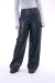 Calça Pantalona Couro Eco Preto - comprar online
