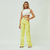 Calça Wide Leg Jeans Amarela - comprar online
