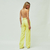 Calça Wide Leg Jeans Amarela - loja online