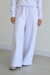 Calça Moletom Pesponto Branco - comprar online