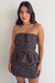 Corset Tweed Preto e Vermelho - LV Store
