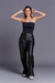 Calça Reta Couro Preto - comprar online