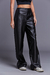Calça Reta Couro Preto - comprar online